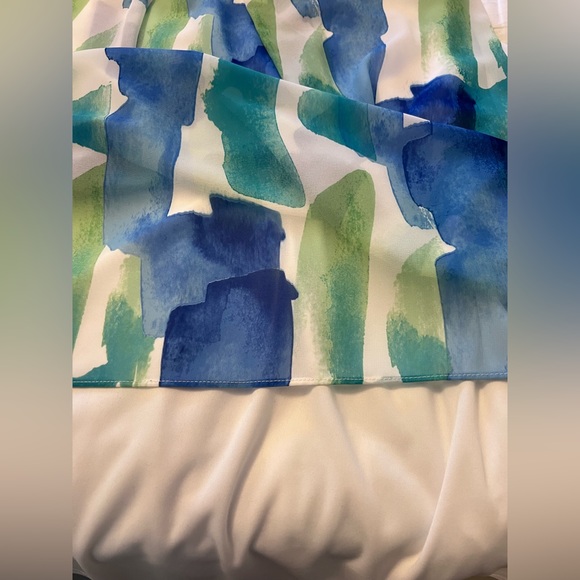 Resort Season: NWT Cartise Blue/Green Short Dress/Tunic sz14/16 - Picture 6 of 9